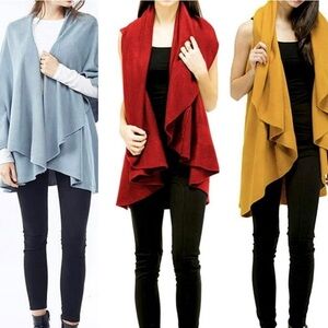 Look by M Versatile Waterfall Front Shawl Wrap one size